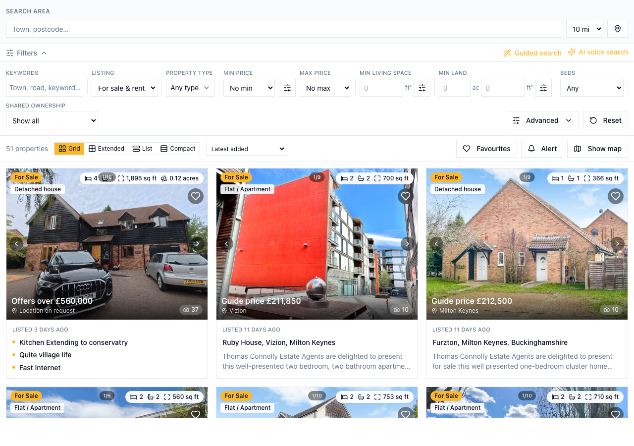 The embedded search — filters, guided search, AI voice search and your stock in your branding